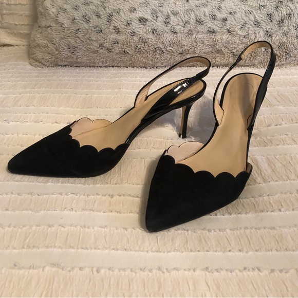 Browns Couture Black Suede Slingbacks - Picture 1 of 3